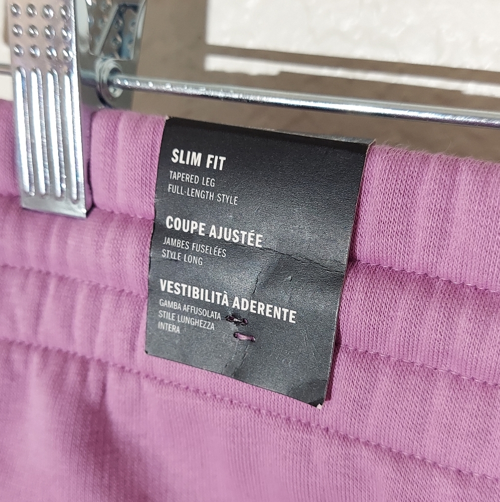 Adidas Slim Fit Purple/Pink Cotton Blend Tapered Leg Jogger Pant WM Size M NWT - Picture 5 of 13